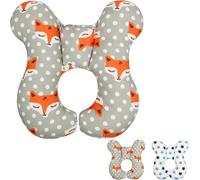 Baby Travel Pillow,Head And Neck Support Pillow For Travel,Baby Sleeping Pillow For Baby Support For Car Seat Stroller Seat,Fox Pattern