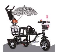 Baby Trike, Double siège, Tricycle Multifonctionnel pour la garderie d'enfants, équipement de Terrain de Jeu extérieur, pour Les Tout-Petits de 1 à 65 Ans