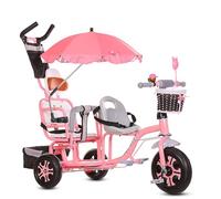 Baby Trike, Double siège, Tricycle Multifonctionnel pour la garderie d'enfants, équipement de Terrain de Jeu extérieur, pour Les Tout-Petits de 1 à 65 Ans