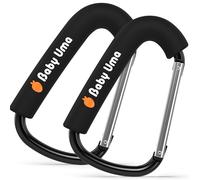 Baby Uma 2 Crochets Poussette XL Pour Transport de Sacs - Attaches et Crochets Pour Poussettes Universels, Accessoires de Poussettes, Accroche Poussette, Capacité 5 kg Par Crochet, 15 x 10 cm