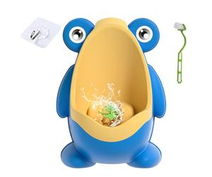 Baby Urinal, Portable Frog Design, 8.86x6.3in Boys Pee Trainer, Interactive Detachable Toilet, Easy to Clean Install for Kids Bathroom, Travel, Indoor, Camping Use