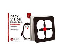 Baby Vision Flash Cards - Stimulus sensoriel contrasté Set | Cartes de développement de l'œil pour tout-petit, cartes flashs d'activité visuelle à fort pour la croissance précoce du cerveau et