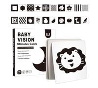 Baby Vision Stimulation Cards - 5,7 pouces Infant Toddler High Contrast Black and White Learning Cards for Early Sensory Development Flashcard Set for Visual Training, Cognitive Growth,