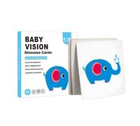 Baby Vision Stimulation Cards - 5,7 pouces Infant Toddler High Contrast Black and White Learning Cards for Early Sensory Development Flashcard Set for Visual Training, Cognitive Growth,