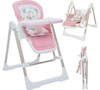 Baby Vivo 3in1 Chaise haute / transat pour enfant réglable en hauteur - Lulu en rose