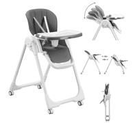 Baby Vivo Chaise haute de bébé pour Enfants Réglable Tablette Siège Orange Foncé