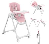 Baby Vivo Design chaise haute pour enfant en plastique - Tippy in Bubblegum