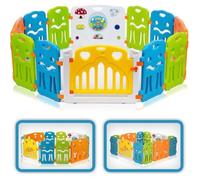 Baby Vivo Parc Bébé Barrière Securitè avec Porte Plastique Enfant Protection Grand Jeu Extensible - COLORS XL