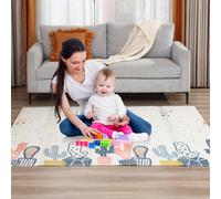 Baby Vivo Tapis de jeu / Tapis de jeu pour enfants double face avec rue 200 x 180 cm - Cactus