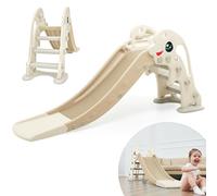 Baby Vivo Toboggan Enfant Aire de jeux Jeu d'Extérieur et à l'Intérieur pour Enfants Jardin Dauphin en Café/Marron