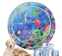 Baby Water Mat - Mat De Jeu D'eau | Temps De Temps Du Ventre De L'eau | Caricot Animé Pad De Refroidissement | Pads Interactifs De Développement Sensoriel Amusant | Toys De Jeu D'été Cool Pour En Plei
