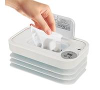 Baby Wet Wipe Warmer - 7.87x4.8x1.57 pouces Dispensateur de lingettes pliantes pour voyager, accessoire de sac de camping avec charge USB, réchauffeur de couches pour tout-petit, maison, voiture,