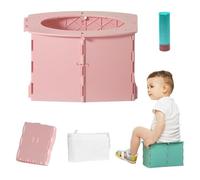 Baby Whisper Co Potty de voyage, Pottypal - Potty portable, siège de pot pliable avec sacs de nettoyage, pot portable pour tout jeune enfant, s'appliquer au camping, au tourisme (rose)