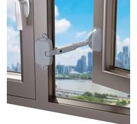Baby Window Safety Lock,Child Proof Window Limiter,Adjustable Lock Latch For Aluminum And Wooden Window Frames (Grey,1pcs)