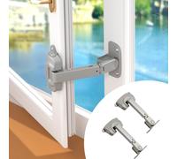 Baby Window Safety Lock,Child Proof Window Limiter,Adjustable Lock Latch For Aluminum And Wooden Window Frames (Grey,2pcs)