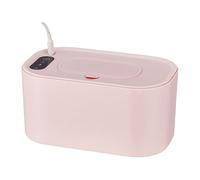 Baby Wipe Warmer, Heated Wipes Box, Usb Charging Dispenser, Even Heat Distribution, Digital Temperature Display, Home Outdoor Travel Use, 21.5x13x11.5cm Pink White