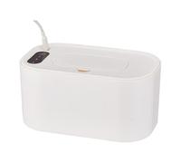 Baby Wipe Warmer, Heated Wipes Box, Usb Charging Dispenser, Even Heat Distribution, Digital Temperature Display, Home Outdoor Travel Use, 21.5x13x11.5cm Pink White