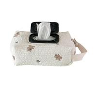 Baby Wipes Dispenser, Portable Travel Case, Reusable Lightweight Wipes Holder, Waterproof Storage Pouch, Refillable, for Diaper Bag, Car, Nursery, On the Go, Cotton Cloth, 20 x 12 x 8cm
