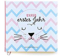 Babyalbum: Unser Erstes Jahr. Babytagebuch In Rosa Und Blau Zum Ausfüllen Für Mädchen & Junge. Personalisiertes Baby Erinnerungsalbum Zum Eintragen Für Das 1. Jahr. Geschenk Zur Geburt, Taufe.