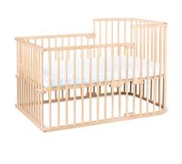 babybay Boxspring lit cododo en Bois de hêtre Massif/Compact et modulable/Hauteur du lit réglable en continu/lit bébé évolutif (Naturel Non traité) / Parure de lit pour Enfants