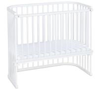 babybay Boxspring XXL lit cododo en Bois de hêtre Massif/Compact et modulable/Hauteur du lit réglable en continu/lit bébé évolutif (Peint en Blanc) / Parure de lit pour Enfants