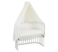 babybay Ciel de lit gaufré pour Support Mobile Compatible avec Tous Les modèles jusqu'à 96 cm de Longueur, Ivoire