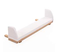 babybay Côté d'extension laqué Naturel avec complément de Matelas Blanc Compatible avec Le modèle Boxspring XXL