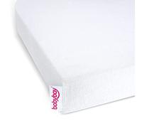 babybay Drap-Housse en Jersey de Luxe en Coton Biologique Compatible avec Le modèle de Matelas de lit d'enfant Original, Maxi et sommier tapissier, Blanc