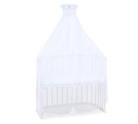 babybay Moustiquaire et Ciel de lit piqué avec Bande Compatible avec Tous Les modèles jusqu'à 96 cm de Longueur, Blanc