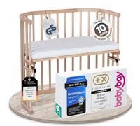 babybay Original lit cododo en Bois de hêtre Massif/Compact et modulable/Hauteur du lit réglable en continu/lit bébé évolutif (Naturel Non traité) / avec Matelas
