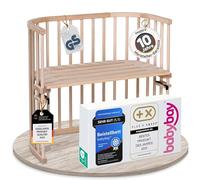 babybay Original lit cododo en bois de hêtre massif / compact et modulable / hauteur du lit réglable en continu / lit bébé évolutif (naturel non traité) / Sans matelas