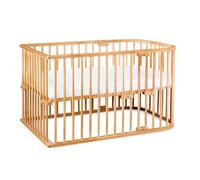babybay Original lit cododo en Bois de hêtre Massif/Compact et modulable/Hauteur du lit réglable en continu/lit bébé évolutif (cœur de hêtre huilé) / Parure de lit pour Enfants