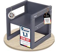 babybay Tabouret Littlefoot 3 en 1 pour enfant - Gris ardoise laquée