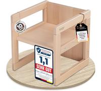 babybay Tabouret Littlefoot pour enfant 3 en 1 - Chaise/table - Laqué naturel