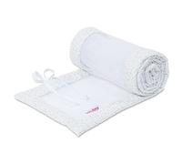 babybay Tour de lit en maille compatible avec le modèle Maxi, Boxspring, Comfort et Comfort Plus, étoiles blanches scintillantes bleu diamant