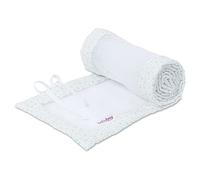 babybay Tour de lit en maille compatible avec le modèle original, blanc et étoiles pailletées menthe