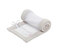 babybay Tour de lit en maille gaufrée compatible avec les modèles Maxi, Boxspring, Comfort et Comfort Plus, gris blanc