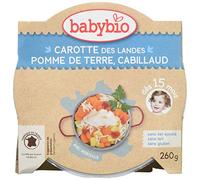 Babybio Assiette Carotte des Landes Pomme de Terre/Cabillaud 15+ Mois 260 g