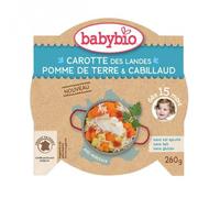 Babybio Assiette Carotte Des Landes, Pomme De Terre, Cabillaud 260g