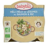 Babybio Assiette Méli-Mélo De Légumes Au Saumon Riz 260 G - Lot De 4