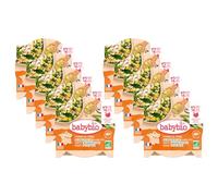 BABYBIO - Assiette Pomme de terre Haricots verts Dinde - 12+ mois - BIO - 230g - Lot de 10