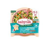 Babybio Babynat Petits Pois Carotte Epinard Potimarron Vert Riz Cabillaud 200g