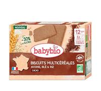 BABYBIO - Biscuits Multicéréales Cacao - Blé, Riz & Avoine - BIO