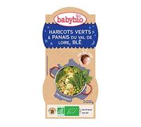 Babybio Bols Haricots Verts/Panais du Val de Loire/Blé 400 g