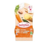 Babybio Bols Mijoté de Légumes Dinde Fermière du Poitou/Riz 400 g