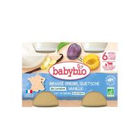 BabyBio Brassé Brebris, Questche de Lorraine et Vainille 2x130g