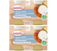 Babybio BRASSÉ CHÈVRE ABRICOT D'OCCITANIE BANANE dès 6 mois 2x260 g