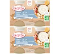 Babybio BRASSÉ CHÈVRE POIRE & FIGUE DE PROVENCE dès 6 mois 2x260 g