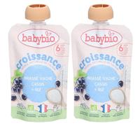 BABYBIO Brassé Croissance Cassis Riz Set(S) 2x100 g