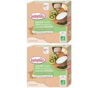 Babybio BRASSÉ LAIT DE COCO KIWI NOUVELLE-AQUITAINE BANANE dès 6 mois Purée 2x340 g